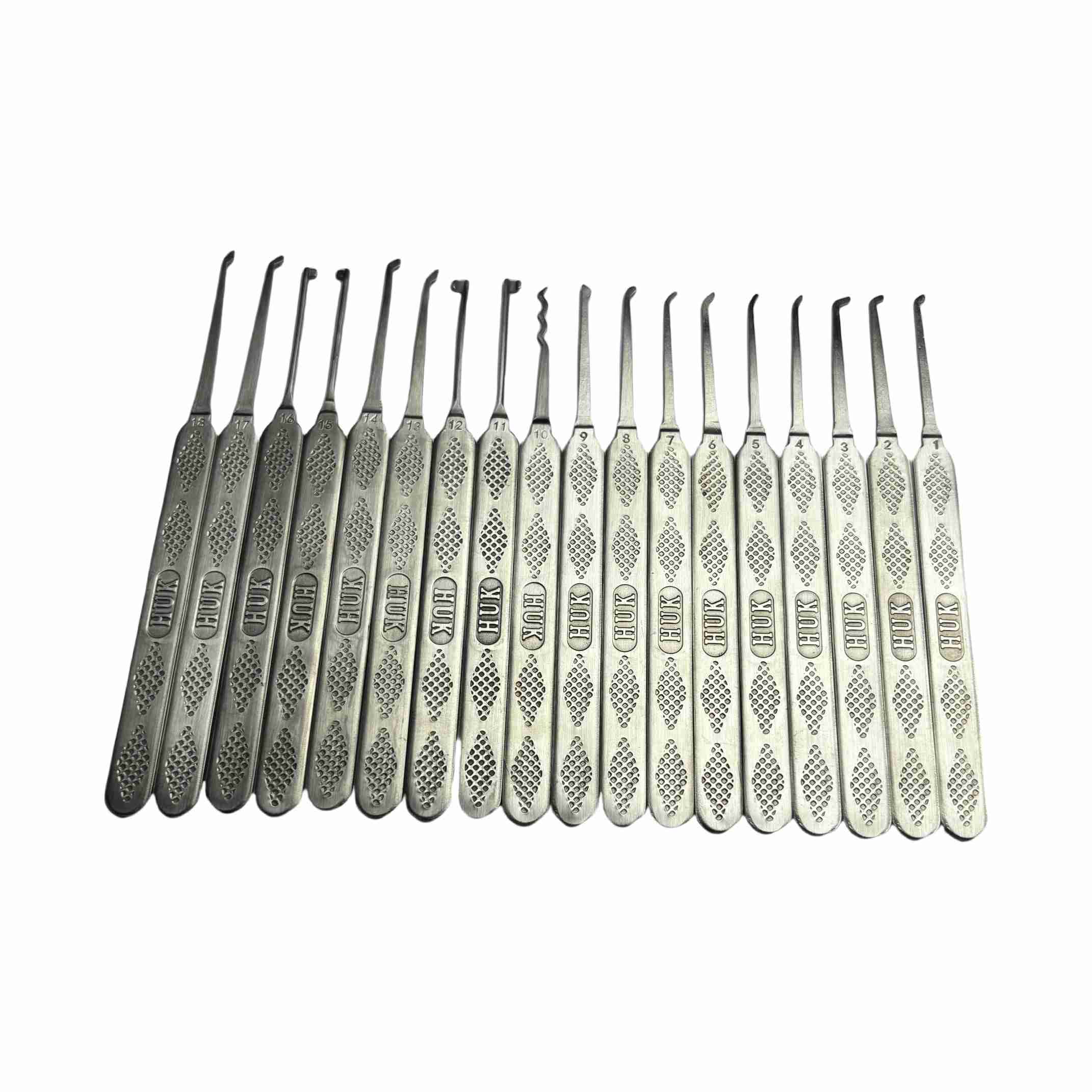 HUK 18pcs Stainless Steel Hook Set Lock Pick Set Model