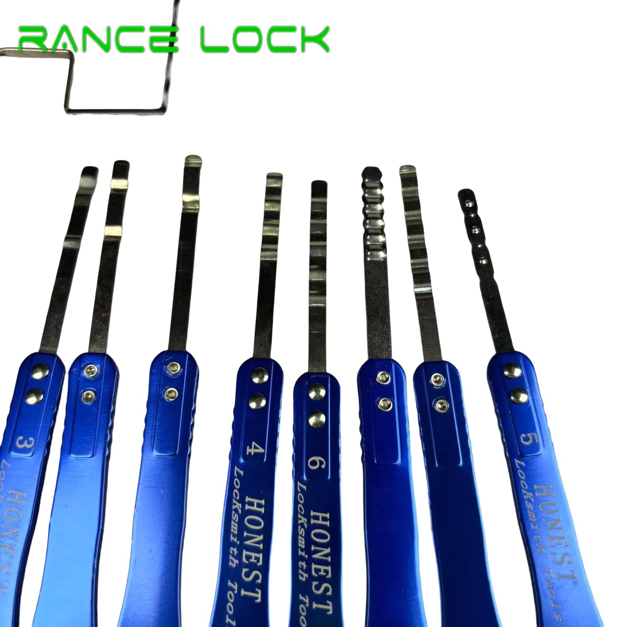 8-Piece Safe Lock Pick Set with Quick Opener for Precise Key Cutting - Professional Locksmith Tools