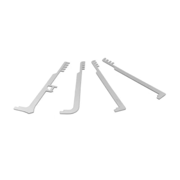 4PCS Stainless Steel Comb Pick Set Multi Wrench Tension Tool for Firefighting Repair and Locksmith Tools