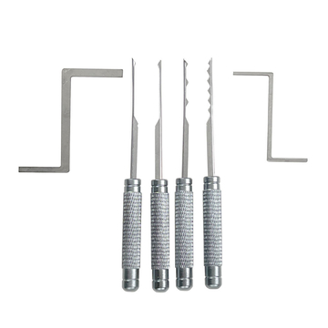 Huashi 6pcs Stainless Steel Lock Pick Set with Dual-Sensory Feedback for Professional Locksmith Tools
