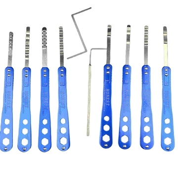 8-Piece Safe Lock Pick Set with Quick Opener for Precise Key Cutting - Professional Locksmith Tools