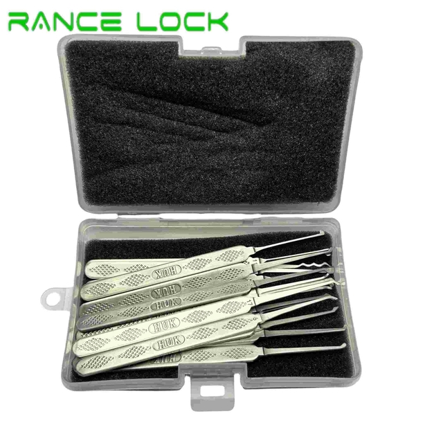 HUK 18pcs Stainless Steel Hook Set Lock Pick Set Model